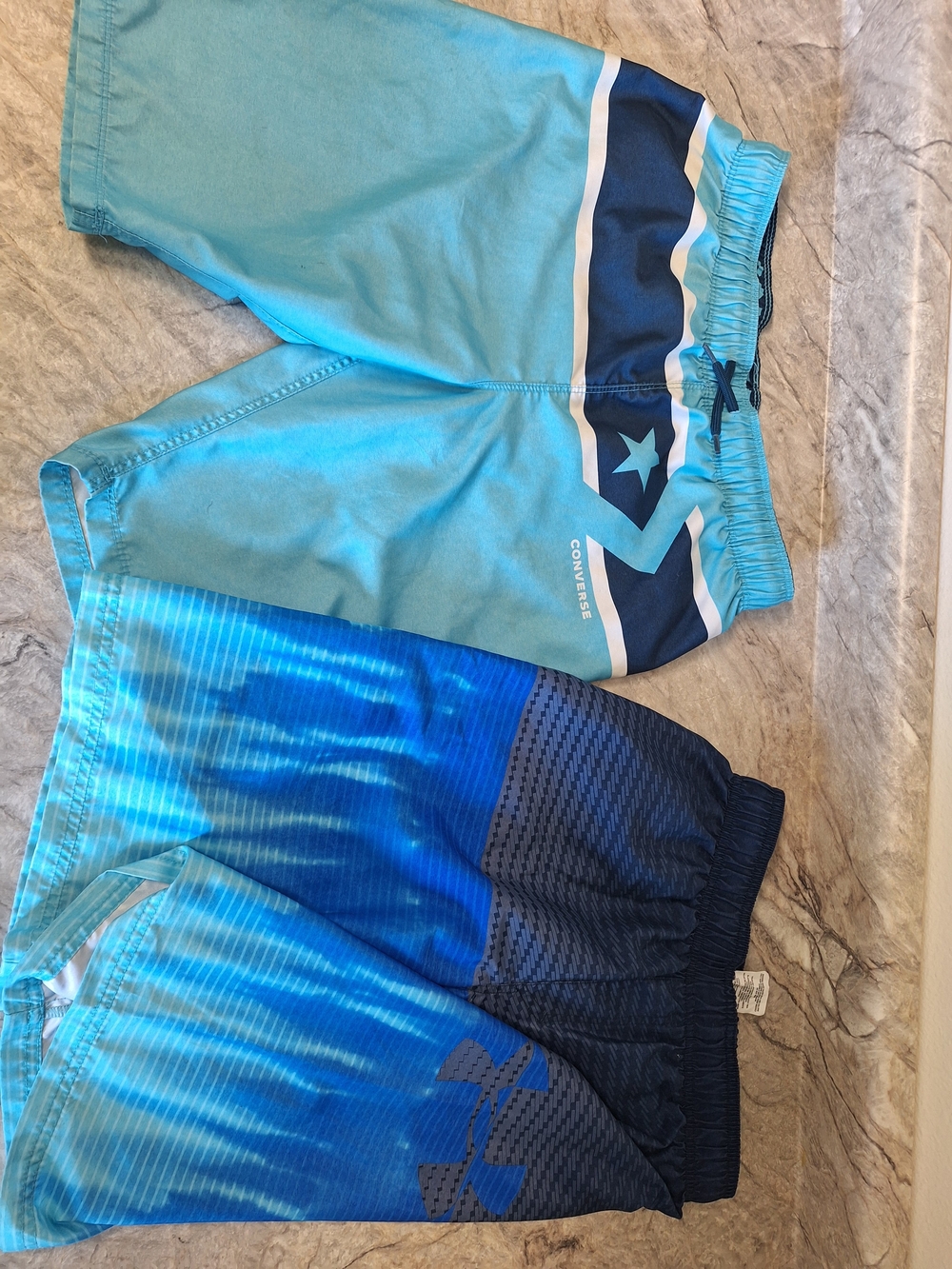 Under Armour Boys Blue Aqua Swim Trunks - 2 Pairs